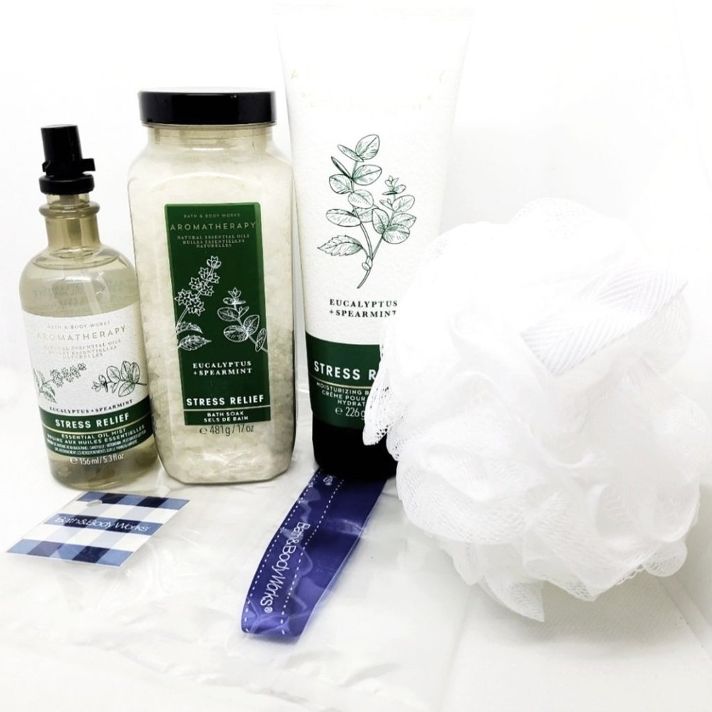 5pc Bath & Body Works Aromatherapy Eucalyptus + Spearmint Stress Relief …
